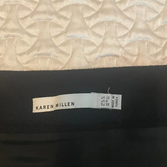 Karen Millen 100% Wool Mini Skirt Size US 6 - Picture 8 of 9